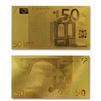 Золотая Банкнота 50 EURO